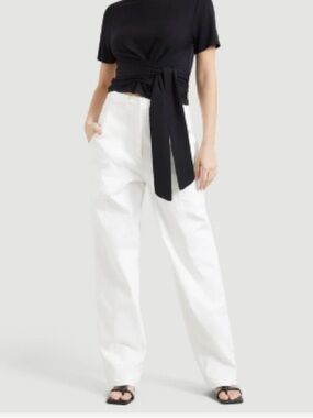 Modern Citizen Freddie Cotton Twill Utility Pant: White